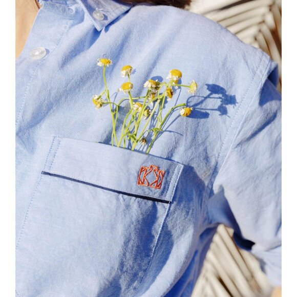 Katie Kime Tops - Katie Kime The Classic Charlotte Button Down in Oxford Blue Preppy Academia Work